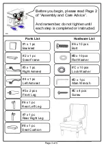 Preview for 3 page of Furniture of America CM-AC6802 Assembly Instructions