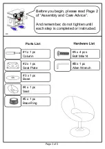 Preview for 3 page of Furniture of America CM-AC6915 Assembly Instructions