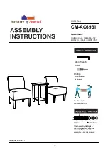 Preview for 1 page of Furniture of America CM-AC6931 Assembly Instructions Manual