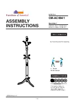 Preview for 1 page of Furniture of America CM-AC6941 Assembly Instructions Manual