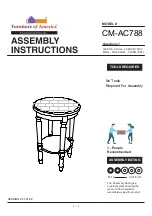 Preview for 1 page of Furniture of America CM-AC788 Assembly Instructions Manual