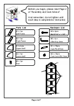 Preview for 4 page of Furniture of America CM-AC804 Assembly Instructions Manual