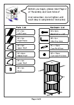 Preview for 4 page of Furniture of America CM-AC805 Assembly Instructions Manual