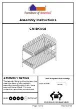 Preview for 1 page of Furniture of America CM-BK1035 Assembly Instructions Manual