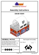 Preview for 1 page of Furniture of America CM-BK1039R Assembly Instructions Manual