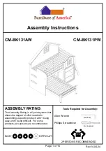 Preview for 1 page of Furniture of America CM-BK131AW Assembly Instructions Manual