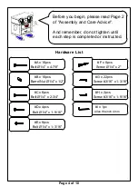 Preview for 4 page of Furniture of America CM-BK450FF Assembly Instructions Manual