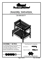 Preview for 1 page of Furniture of America CM-BK450TF Assembly Instructions Manual