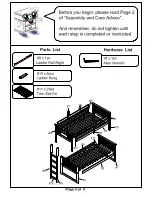 Preview for 4 page of Furniture of America CM-BK458T Assembly Instructions Manual