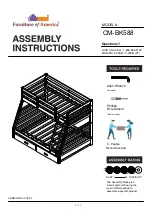 Preview for 1 page of Furniture of America CM-BK588 Assembly Instructions Manual