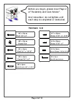 Preview for 4 page of Furniture of America CM-BK600A Assembly Instructions Manual