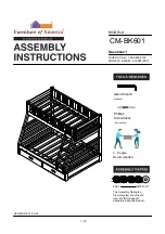 Preview for 1 page of Furniture of America CM-BK601 Assembly Instructions Manual