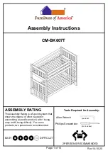 Preview for 1 page of Furniture of America CM-BK607T Assembly Instructions Manual