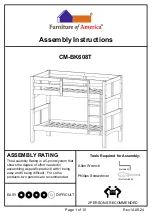 Preview for 1 page of Furniture of America CM-BK608T Assembly Instructions Manual