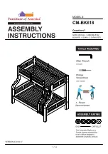 Furniture of America CM-BK618 Assembly Instructions Manual preview