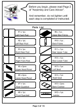 Preview for 3 page of Furniture of America CM-BK623 Assembly Instructions Manual