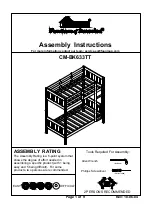 Preview for 1 page of Furniture of America CM-BK633TT Assembly Instructions Manual