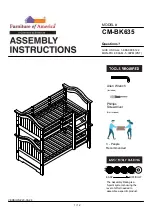 Preview for 1 page of Furniture of America CM-BK635 Assembly Instructions Manual