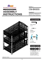 Preview for 1 page of Furniture of America CM-BK655 Assembly Instructions Manual