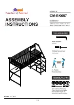 Preview for 1 page of Furniture of America CM-BK657 Assembly Instructions Manual