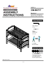 Preview for 1 page of Furniture of America CM-BK717 Assembly Instructions Manual