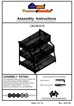 Preview for 1 page of Furniture of America CM-BK918 Assembly Instructions Manual