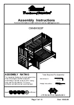 Preview for 1 page of Furniture of America CM-BK922F Assembly Instructions Manual