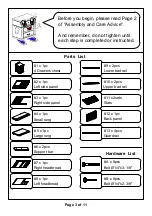 Preview for 3 page of Furniture of America CM-BK922T Assembly Instructions Manual