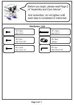 Предварительный просмотр 4 страницы Furniture of America CM-BK928TT Assembly Instructions Manual