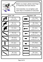 Preview for 4 page of Furniture of America CM-BK930-T/T Assembly Instructions Manual