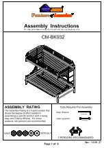 Preview for 1 page of Furniture of America CM-BK932 Assembly Instructions Manual