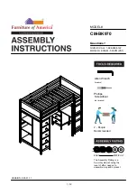 Preview for 1 page of Furniture of America CM-BK970 Assembly Instructions Manual