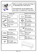 Preview for 3 page of Furniture of America CM-BN6017S Assembly Instructions