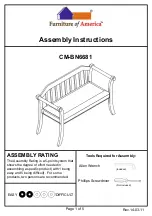 Preview for 1 page of Furniture of America CM-BN6681 Assembly Instructions