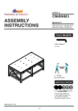 Preview for 1 page of Furniture of America CM-BN823 Assembly Instructions Manual