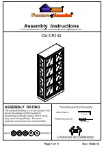 Preview for 1 page of Furniture of America CM-CR140 Assembly Instructions Manual