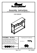 Preview for 1 page of Furniture of America CM-DK5209 Assembly Instructions