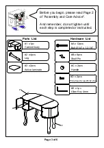 Предварительный просмотр 3 страницы Furniture of America CM-DK5234 Assembly Instructions Manual