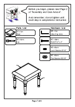 Preview for 7 page of Furniture of America CM-DK5849 Assembly Instructions Manual