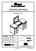 Preview for 1 page of Furniture of America CM-DK6103 T Assembly Instructions Manual