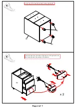 Preview for 4 page of Furniture of America CM-DK6103 T Assembly Instructions Manual