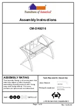 Preview for 1 page of Furniture of America CM-DK6216 Assembly Instructions Manual