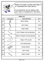 Preview for 3 page of Furniture of America CM-DK6216 Assembly Instructions Manual