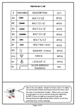 Preview for 4 page of Furniture of America CM-DK6216 Assembly Instructions Manual