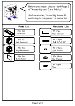 Preview for 3 page of Furniture of America CM-DK6252CD-1 Assembly Instructions