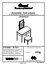 Preview for 1 page of Furniture of America CM-DK6360 Assembly Instructions Manual