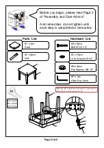 Preview for 6 page of Furniture of America CM-DK6360 Assembly Instructions Manual