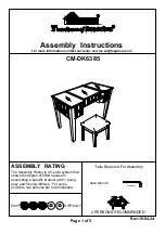 Preview for 1 page of Furniture of America CM-DK6385 Assembly Instructions