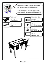 Preview for 3 page of Furniture of America CM-DK6385 Assembly Instructions