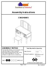 Preview for 1 page of Furniture of America CM-DK6405 Assembly Instructions